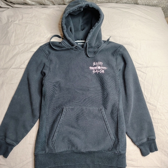 Bridger Bowl Slushy Slalom Hoodie Womens Size Large Black Cotton Heavyweight - Picture 8 of 11